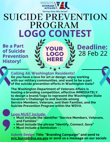 WA State Suicide Prevention Program Logo Contest Flyer