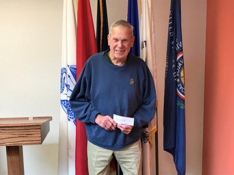 MOPH Check Donation - Jim Sims pictured