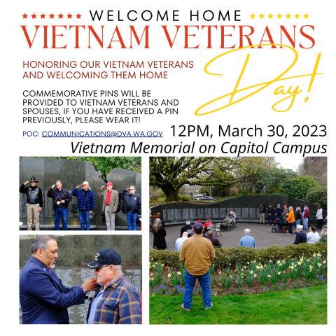 Welcome Home Vietnam Veterans Day Event on Capitol Campus