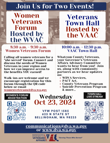 Oct 23 VAAC Town Hall WVAC Forum Whatcom County