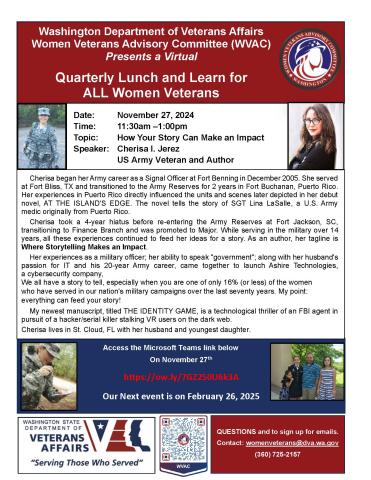 Nov Lunch and Learn