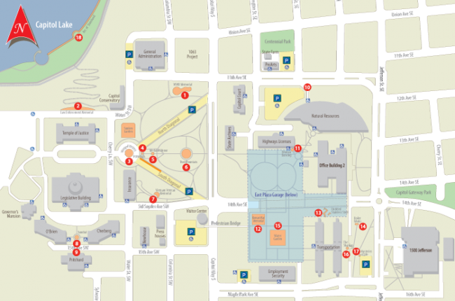 Washington State Capitol Campus Map